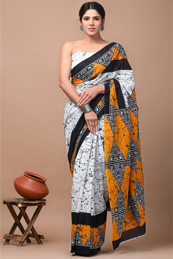 Contemporary Printed Cotton Sarees with Modern Artistry