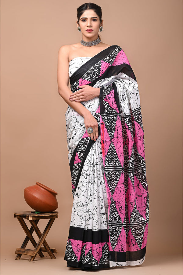 Vibrant Printed Cotton Sarees Adding Pop of Color