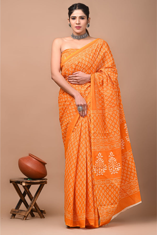 Flowing Cotton Sarees Offering Effortless Grace