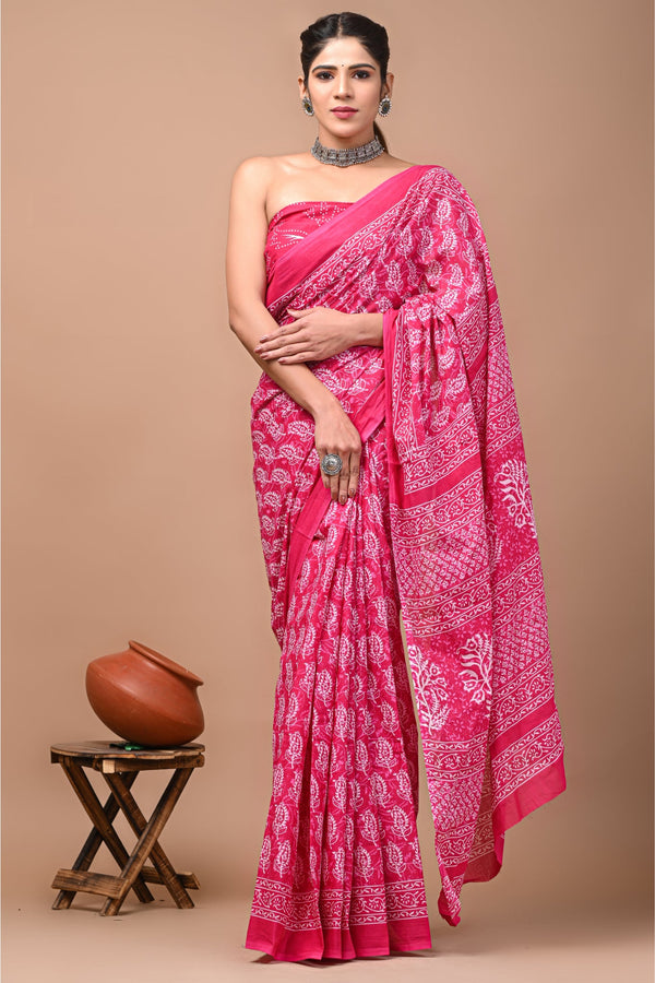 Playful Printed Cotton Sarees as Fun Fashion Finds