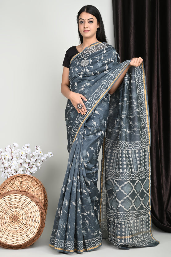 Block Print Bliss: Chanderi Sarees Featuring Blissful Prints