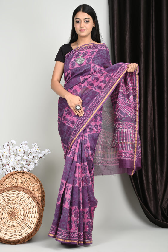 Handmade Splendor: Chanderi Silk Sarees with Opulent Details