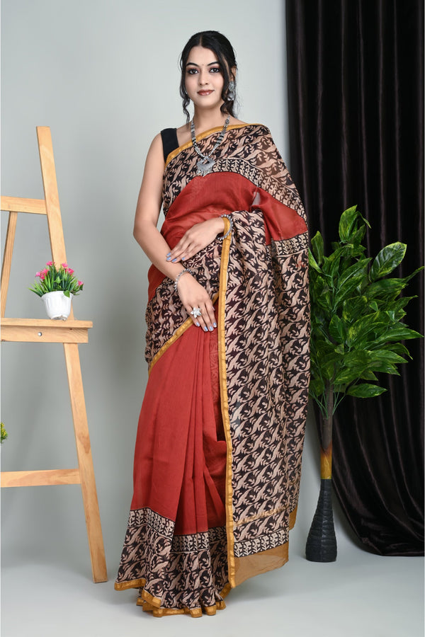 Handmade Artistry: Chanderi Silk Sarees Handcrafted to Perfection