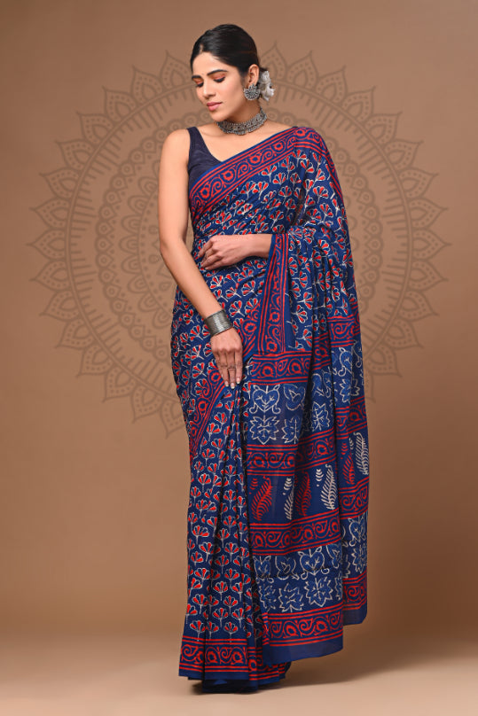 Contemporary Flair: Malmal Sarees Online