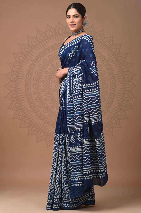 Daily Chic: Hand Block Printed Daily Wear Sarees