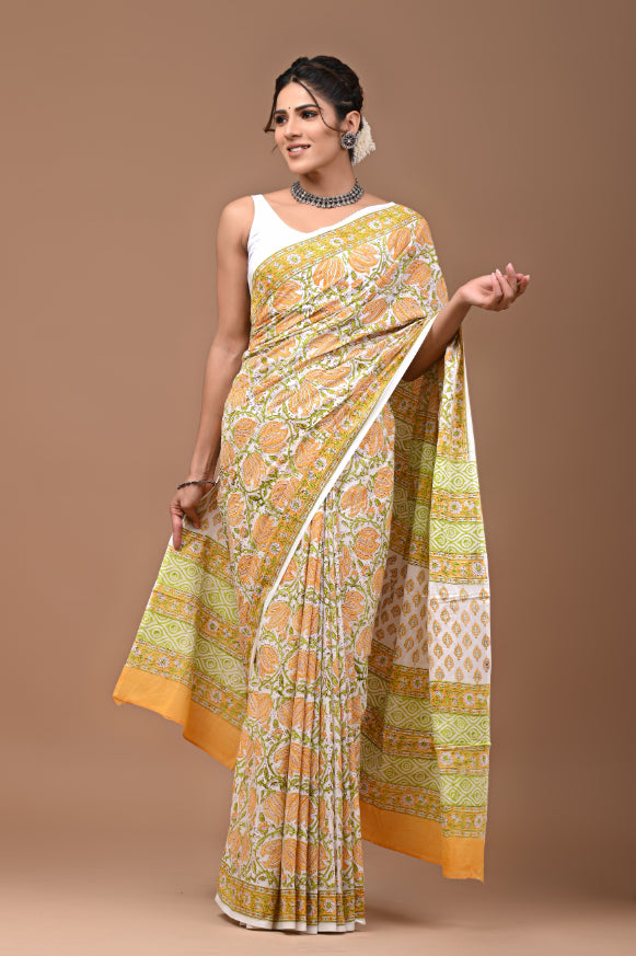 Handmade Elegance: Malmal Sari Online