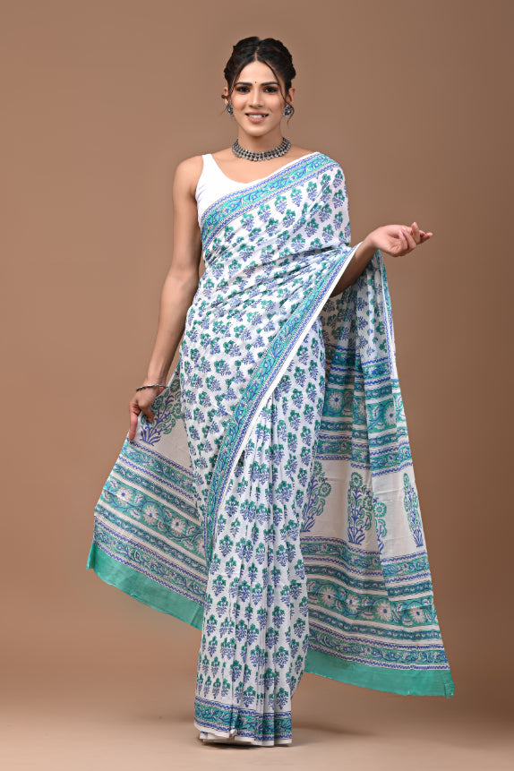 Exclusive Comfort: Malmal Cotton Sari Online