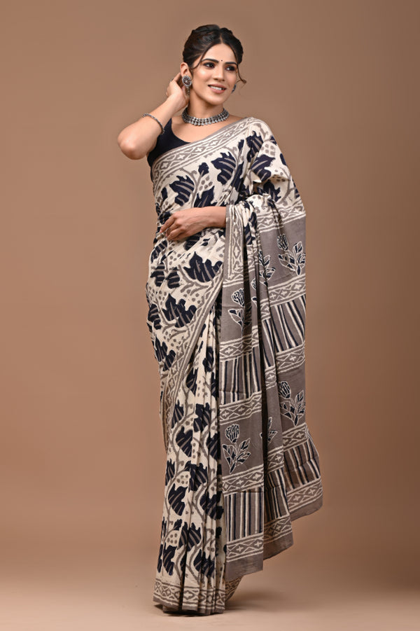 Bright Fantasy: Malmal Cotton Sari Collection