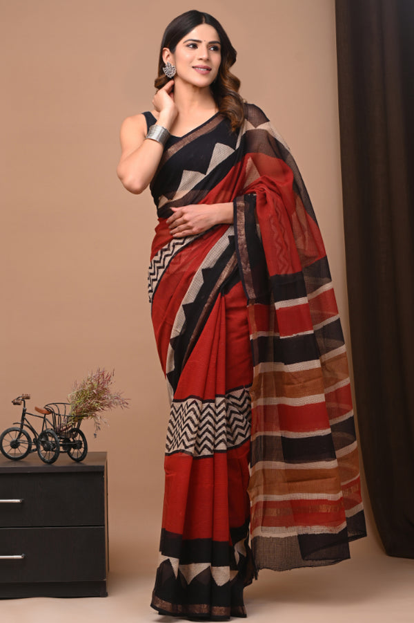 Kota Doriya: Kota Doria Cotton Saree