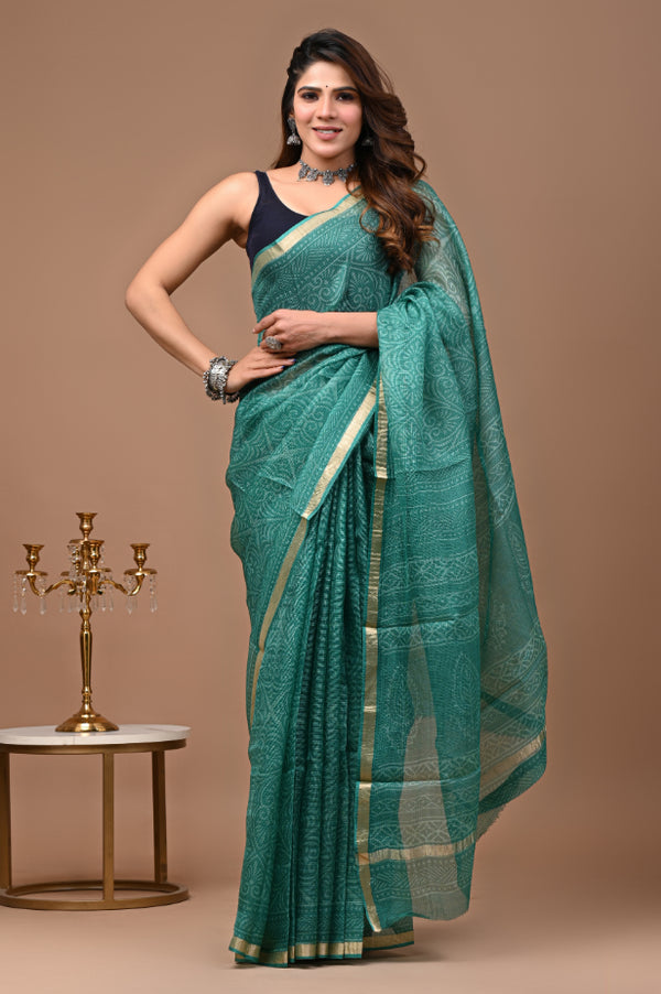 Kota Silk: Authentic Hand Block Saree