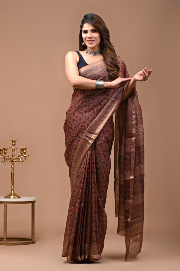 Kota Silk: Premium Block Print Saree