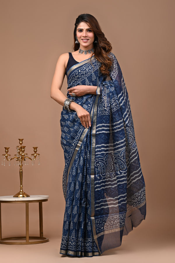 Kota Silk: Handcrafted Kota Doria Silk Sari