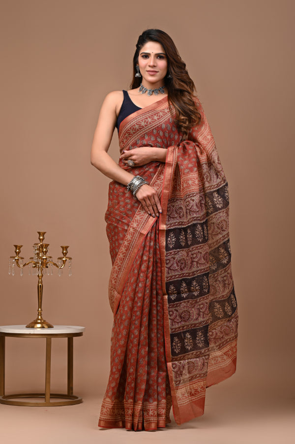 Kota Silk: Authentic Kota Doria Silk Sari