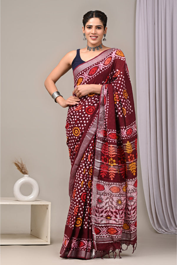 Artisanal charm of handcrafted block printed saree