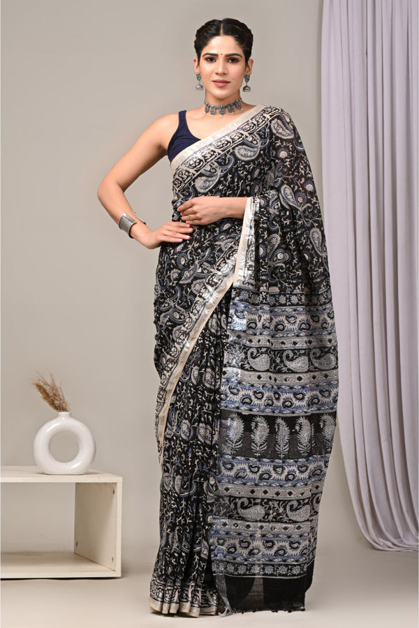 Hand block print saree online for heritage lovers