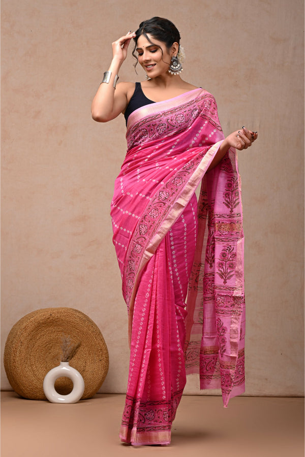 Regal Grandeur Embodied in Luxury Maheshwari Silk Sari