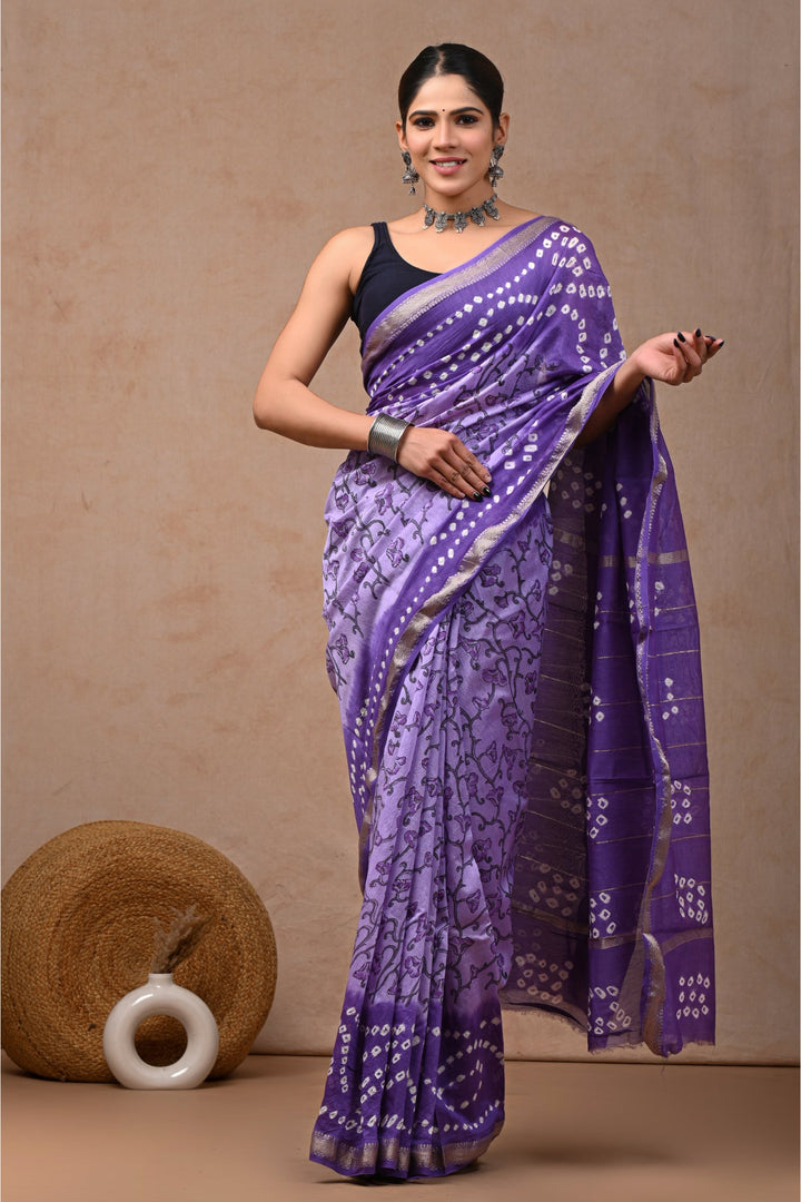 Classic Block Print Beauty of Maheshwari Block Print Sari