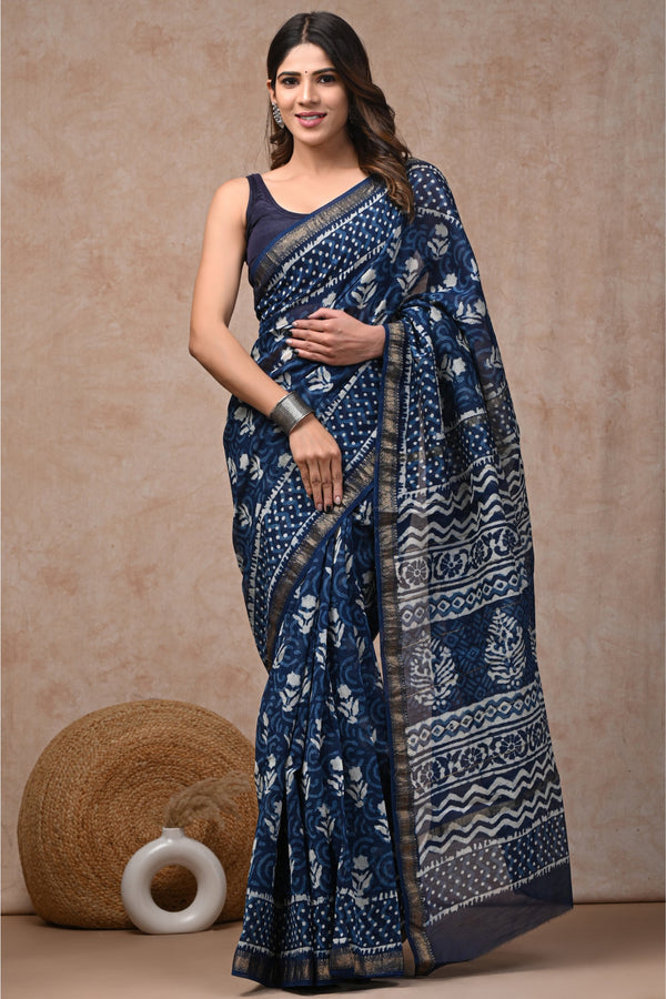 Vibrant Heritage captured in Ethnic Maheshwari Silk Sari