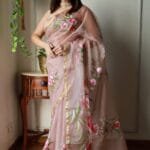 Blush Pink Rose Saree